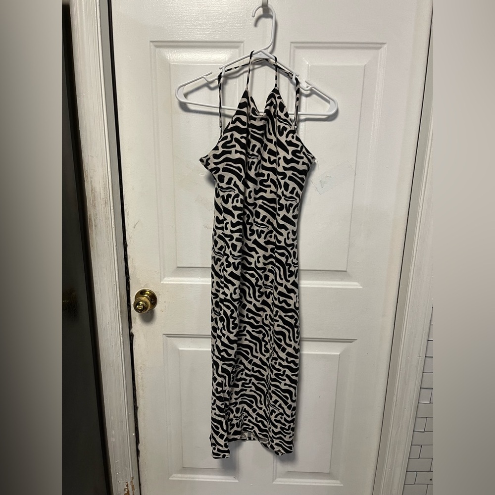 Band of the free Elegant Zebra Print halter Dress size medium